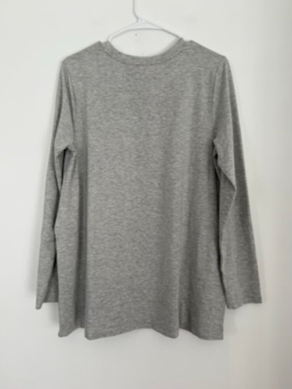 Daily Ritual Gray Long Sleeve Side Slit Tunic Top XL - Picture 8 of 9
